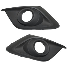 2Pcs Front Bumper Fog Light Lamp Cover Hood Black/Chrome for 3 Axela 2014-2016 BKD1-50-C11 BKD1-50-C21 Black