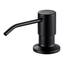 Built in Kitchen Sink Soap Dispenser: Stainless Steel Pump with 17 Ounce Large Soap Bottle, Easy Top Refill Design