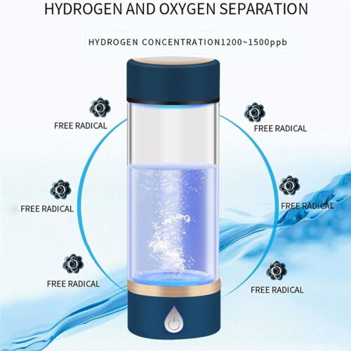 Portable Hydrogen Water Generator Hydrogen Rich Water Maker Bottle Cup USB Rechargeable Drinking Bottle 420ML 2