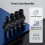 9pcs Hex Nut Driver Set Power Nut Driver Bit Set 1/4 Hex Shank Socket Adapter Drill Bit for Electric Screwdriver Metric 6