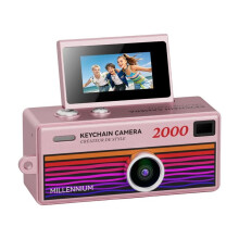 Digital Camera 180 Flip Screen Selfile Keychain Camera Retro Support Memory Card 1080P HD Very Camcorder Video DV C