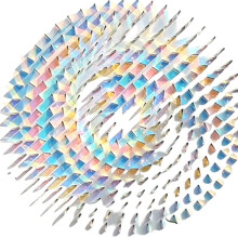 200pcs  Holographic Acrylic Blocks, 0.79x0.79" Rainbow Plexiglass Sheets for DIY Crafts Art Deco