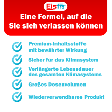 Eisfro 3in1 R1234yf Klimaanlage Nachfüllen – 1x 235g mit Füllschlauch & YF Adapter – Auto Gas Kartusche, ECO