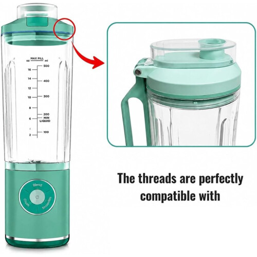 Blender Lid Replacement for  Blast Max Cup,Leakproof Flip Top Design Prevents Spills. Dishwasher Safe. Gary 1