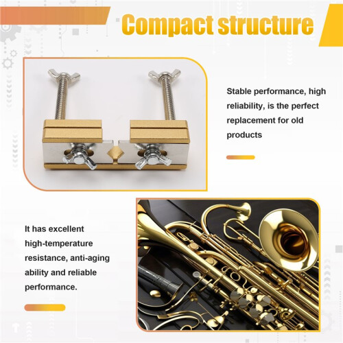 Trumpet Mouthpiece Remover Puller Tool for Brass-Wind Instruments, Adjustable Jaw, Aluminum