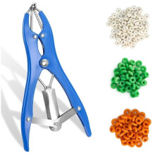 Alicate Profissional para Corte de Cauda e Castração de Gado com 300 Anéis de Cauda, Ideal para Manejo em Fazendas e Ranchos.