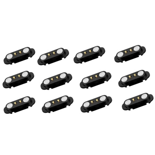 12PCS 2Pin Magnetic Spring-Loaded Pogo Pin Connectors Precision-Engineered for Wireless Charger Testing DIY Electronics