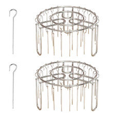 Stainless Steel Vertical Grill Rack String Grill Detachable Skewer Holder 48 Baking Needle for Air Fryer Accessory