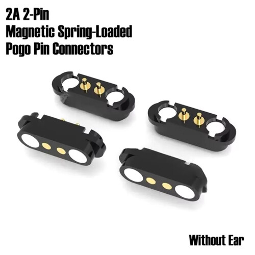 12PCS 2Pin Magnetic Spring-Loaded Pogo Pin Connectors Precision-Engineered for Wireless Charger Testing DIY Electronics 2