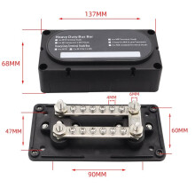 12-Krets M6 Terminal Busbar (100A, 48V) - Kraftfördelningsblock för Bil- och Marinmodifikationer