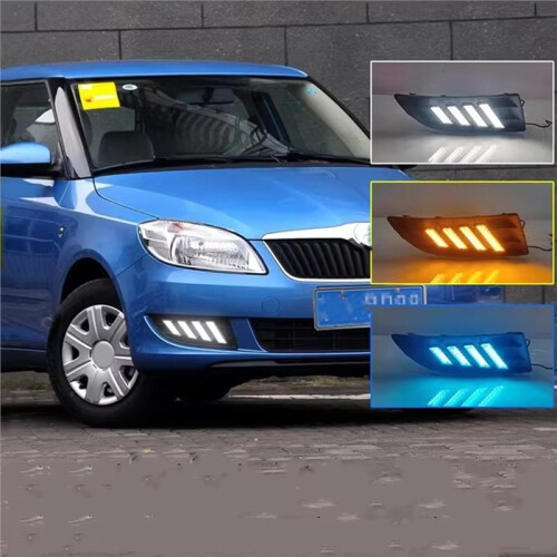 LED-Tagfahrlicht für  Fabia 2012-2014 Blinker Nebelscheinwerfer Frontstoßstangenlicht Zubehör 1
