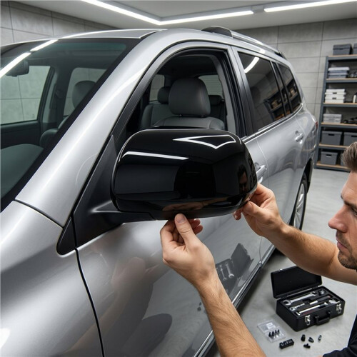 Car Rearview Mirror Housing Side Mirror Cover Replacement Shell for  Highlander 2009-2014 2