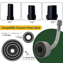 A/C Drain Cleaning Tool for Unclogging and Draining, ABS Plastic Vacuum Hose Compatible with Most PVC Pipe Sizes, Easy