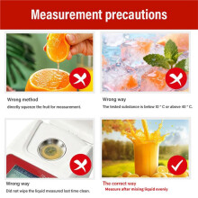 Digital Refractometer 0-93% Digital Sugar Tester Automatic Temperature Compensation for Honey Fruit Juice Beverage