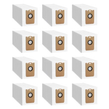 12pcs Dust Bags Replacement for L8000 /Medion X20 SW+ MD 11415 Robot Vacuum Cleaner with Self-Empty Station