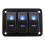 3 Gang Rocker  Panel for 12V/24V Car Boat Dash with  LED Control 1