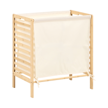 Laundry Basket CARACHI Bamboo Light Brown 65 L
