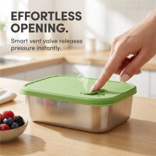 2Pcs Stainless Steel Bento Box Set - 1 Single + 1 Double Grid Lunch Containers for Picnic, Work, School, 700ml/600ml