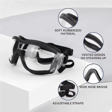 Lunettes de Protection UV pour Chien de Taille Moyenne, avec Trous pour les Oreilles, Idéales pour la Moto.