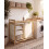 Beliani Laundry Basket TOROTAL Bamboo Light Brown/ White 120 L 2