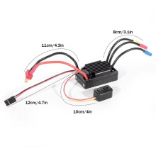 RC 35A Brushless ESC Waterproof 2-3S Lipo Programmable for 1/14 1/16 1/18 RC Car Crawler Off-Road Truck RC Parts Black