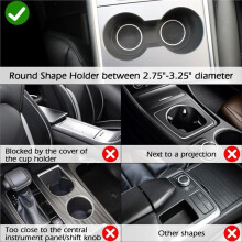 Car Cup Holder Expander with Phone Holder, 2 in 1 Cup Organizer with Adjustable Base, Fits for Tumbler Cup 20-40oz
