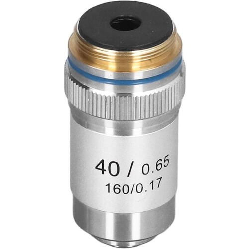 40X High Magnification Objective Lens, Achromatic Microscope Objective 40/0.65 for Biological Microscopes