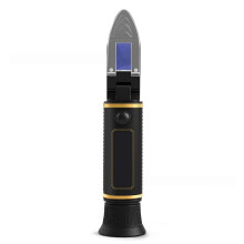0-20% Handheld Sugar Refractometer Temperature-Compensated Sweetness Tester for Juice Soymilk Cutting Fluid Liquid Test