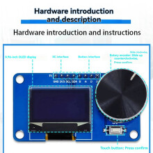 0,96 Inch OLED-Schermmodule met Knoppen EC11 Rotary Encoder IIC-Interface LCD-Scherm