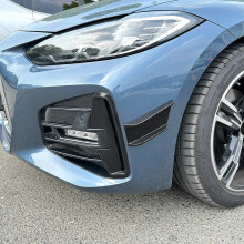 Auto-Frontstoßstangensplitter, Spoiler, Canards, Nebelscheinwerferverkleidung für 4er G22 G23 M Sport 2020+, Leuchtendes Schwarz