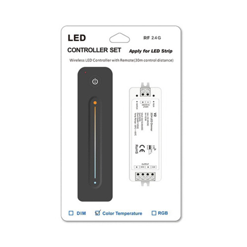 Tuya LED Dimmer with 2.4G RF Wireless Remote Control 12-24V 2CH RF Color Temperature Controller LED Strip Controller