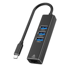 NEU: Treiberfreier Type-C zu 3.0HUB Gigabit-Netzwerk-Hub für Mobiltelefon, Tablet, Notebook, Desktop zu RJ45-Kabelnetzwerk