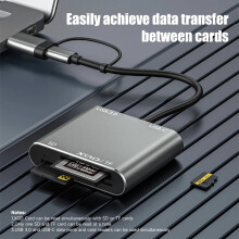 New USB 3.0 Memory Card Reader 5 In1 USB-C to TF XQD Card Reader Adapter for 15 Pro/Max Pro/Air 2023