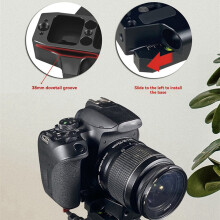 Universele Basisplaat met Dubbele 15 mm Paalrailklemmen voor Camerakooi Basisplaat Statiefbevestigingsplaat Camera-Accessoires