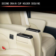 Car Cup Holder Frame Middle Row Seats Water Cup Holder Trim for  ALPHARD VELLFIRE 30 Series 2015-2022 Bright Black
