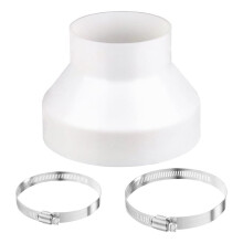 6 auf 4 Zoll Rohrreduzierstück Adapter, Luftkanal-Reduzierstück-Erweiterung für Inline-Lüftungsanschluss, Gebläse und Abluft