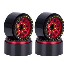 4Stück 1,9" Beadlock-Felgennaben für 1/10 RC-Rock-Crawler, Beadlock-Rad, CNC-Gefräste Nabenstärke 25 mm