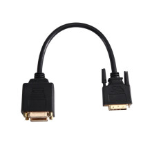 1x2 DVI Splitter Adapter Cable 1-DVI Male to 2-DVI Female 24K Gold Connector for HD1080P HDTV Projector PC Laptop