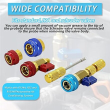 Universal AC Valve Core Tool Kit - R134a/R1234yf Compatible, 20 Cores & 20 O-Rings for Auto AC System Repair