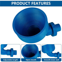 RV Water Inlet Funnel for 5 Gallon Jug, Campers Water Fill Adapter Freshwater Storage Tank Filling Funnel Wide Mouth