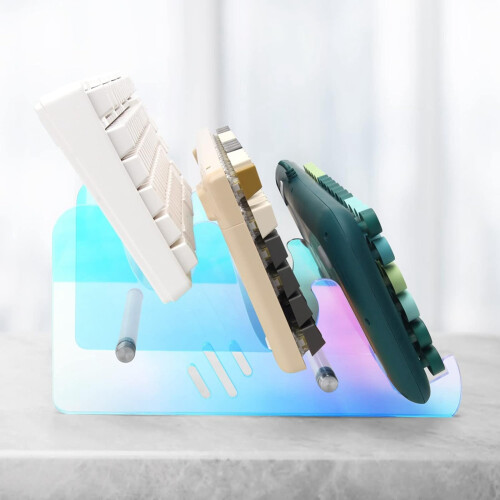 Support de Clavier D'Affichage à 3 Niveaux Support de Clavier en Acrylique Transparent Support de Clavier Mécanique D'Ordinateur Support Détachable 1