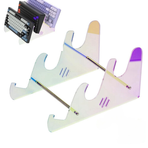 Support de Clavier D'Affichage à 3 Niveaux Support de Clavier en Acrylique Transparent Support de Clavier Mécanique D'Ordinateur Support Détachable 2