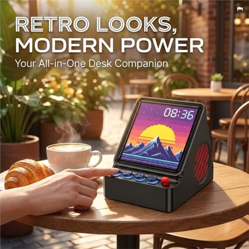 Desktop Pixel LED Screen  Speaker, Programmable Pixel Wireless Speaker Sound Device for PC Room Decor B 2