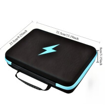 EVA Battery Organizer Case - Large Capacity Portable Storage Box for AA, AAA, Button Cells & Tools - Travel Friendly