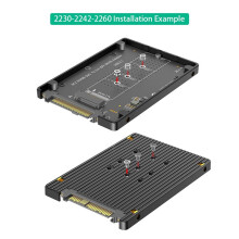 M.2 NVMe M-Key to U.2 SFF-8639 Adapter with Case, PCIe 4.0/3.0 M.2 NVMe SSD to 2.5" U.2 Drive Bay Converter Card