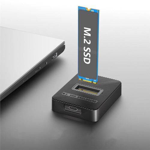 10Gbps M.2 SSD Enclosure, RTL9210C Dual Protocol NVMe &  M.2 SSD Reader, USB 3.2 Gen2 Type-C External M2 SSD Case 1