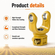 2PCS Quick Release PTO Pin Yoke,Heavy-Duty Tractor PTO Coupler Farm Tool Spring-Loaded PTO Drive Shaft Adapter