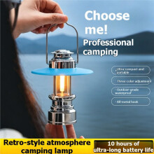 Lampe de Camping K7, Chargement USB-C, Longue Autonomie, Étanche IP44, Lampe Torche Portable pour la Randonnée et les Activités de Plein Air