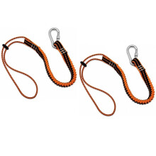 2 Pack Retractable Tool Lanyard - Leash with Reinforced Carbon Steel Carabiner and Adjustable Loop End for Tool