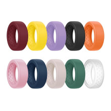 10 Siliconen Beschermhoesjes voor 5, Ringbeschermhoesje, Opladen Mogelijk met Hoesje (Maat: 6-9)